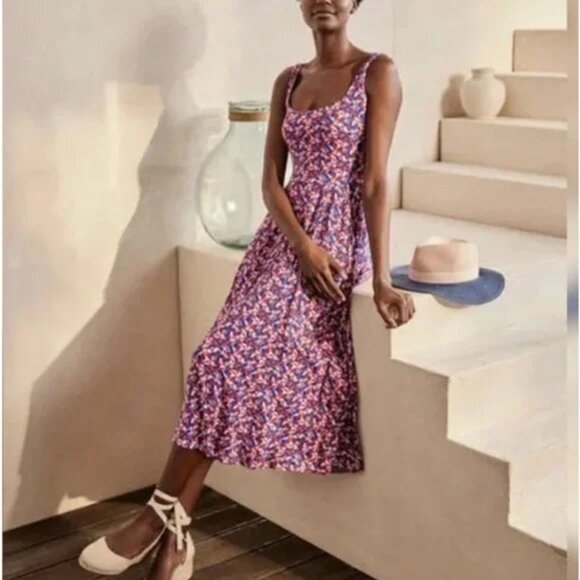 Boden Petronella Flamingo Midi Dress with pockets!! - Picture 6 of 7